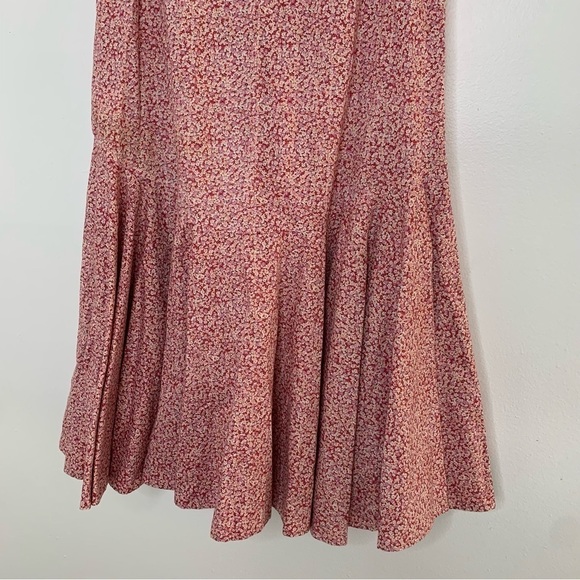 Petersyn pink floral ruffle front maxi skirt - Picture 7 of 13